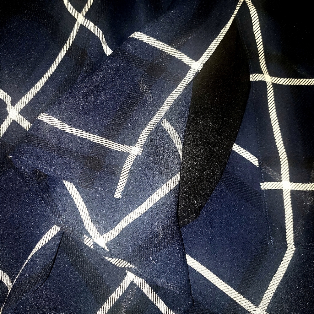 Luxury ALC Skirt Plaid Navy Black White Mini NEW ๐ Ret $395- - Picture 10 of 13